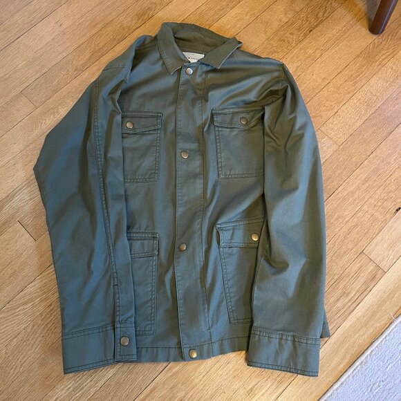 Women's Lucky Brand Fall Olive Green Utility Jacket  Zipper & Snap close size M - Picture 3 of 11